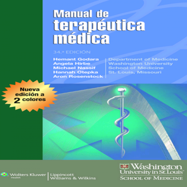 MANUAL DE WASHINGTON DE TERAPÉUTICA MÉDICA. 34 A EDICIÓN.